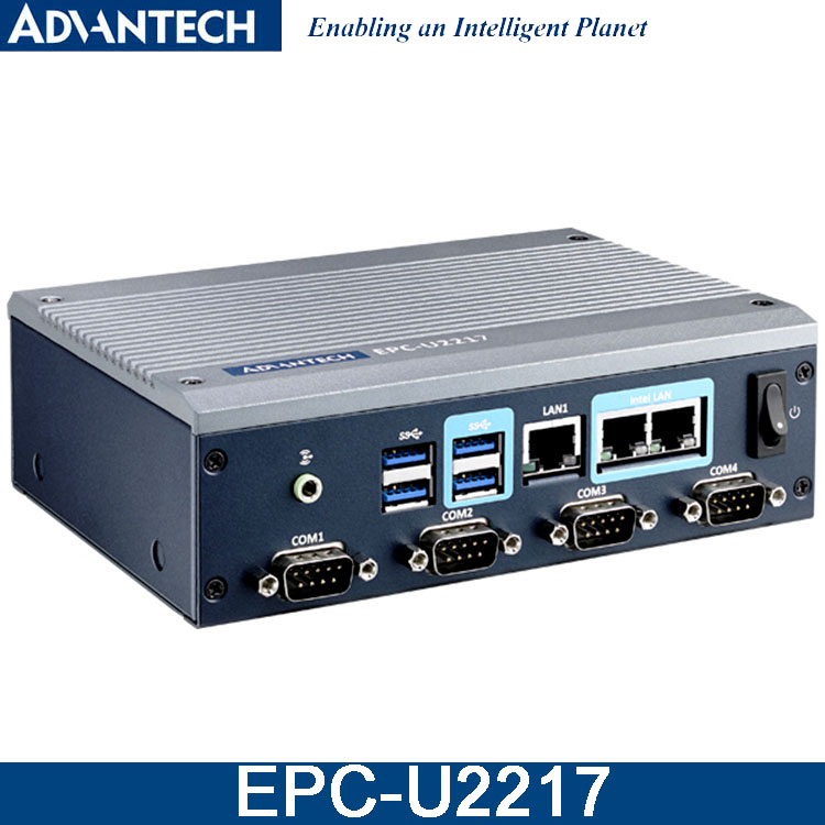 研华EPC-U2217工控机无风扇嵌入式板载内存CANBUS六代Atom三千兆