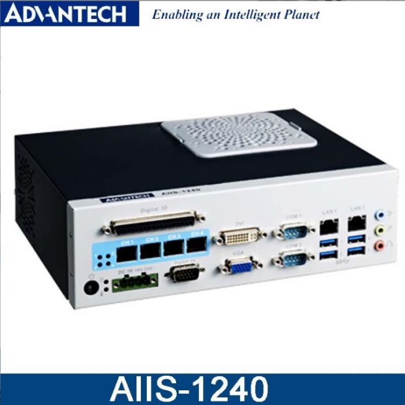 研华AIIS-1240工控机设备视觉系统4通路千兆网供电以太网摄像机