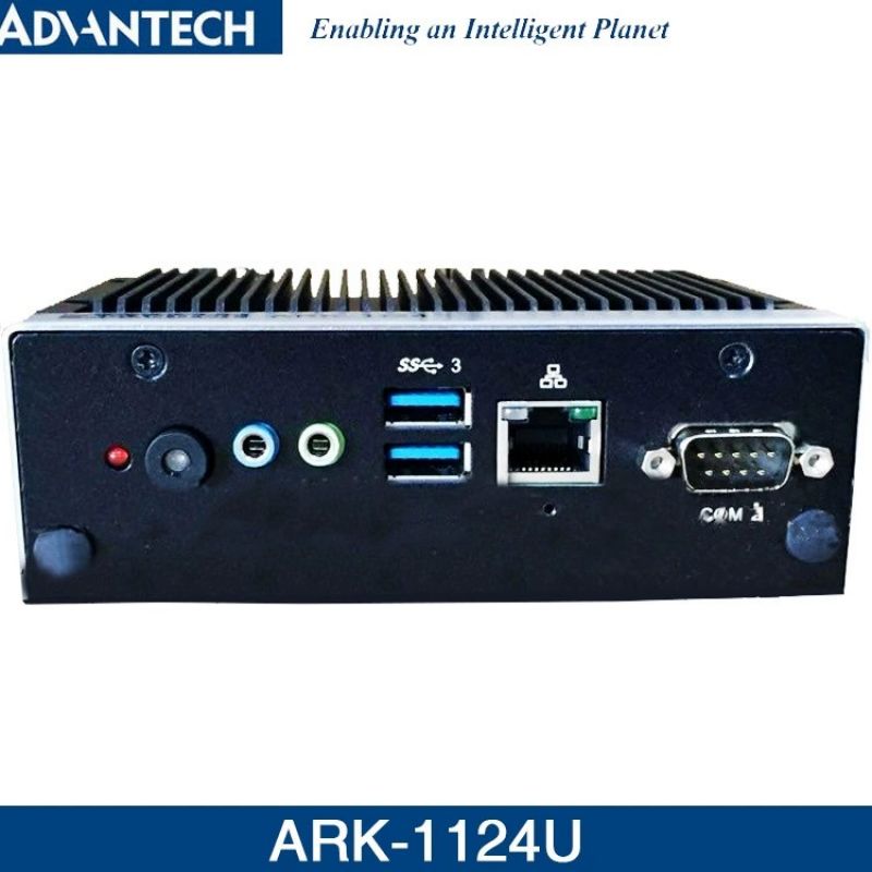 研华ARK-1124U工控机无风扇嵌入式N3350双核处理器双千兆和4个USB