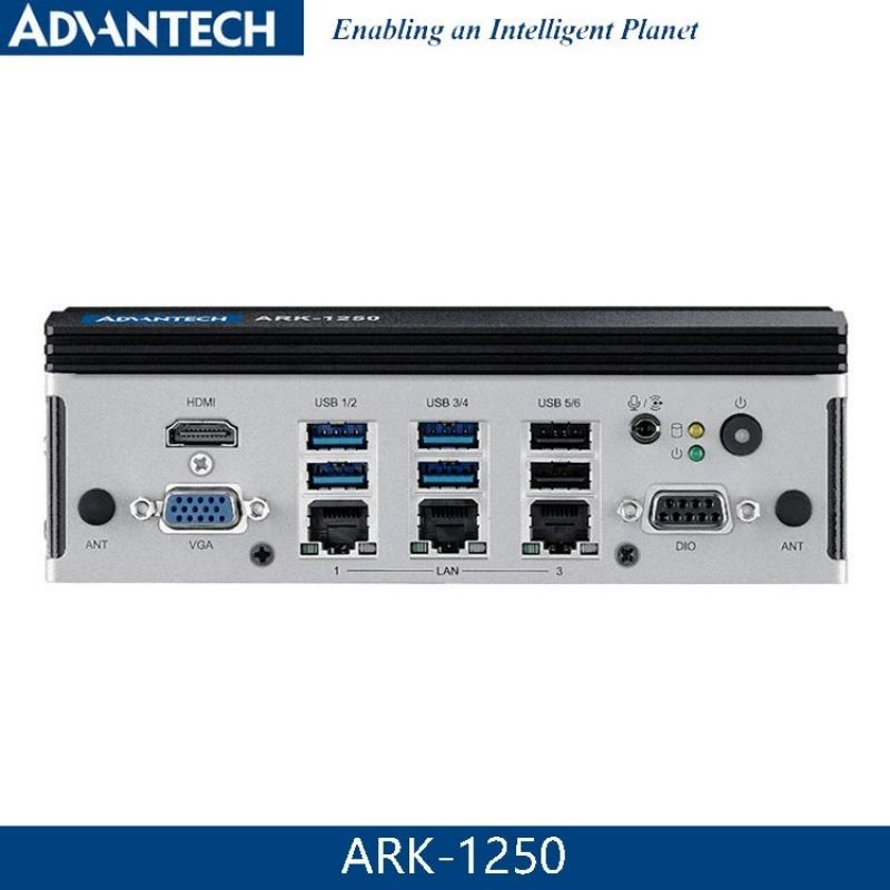 研华ARK-1250L工控机第11代处理器导轨式无风扇三千兆四串口msata
